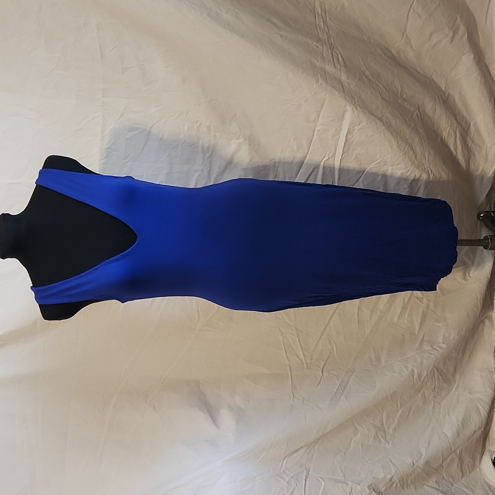 Fashion Nova fitted dress, size L, blue